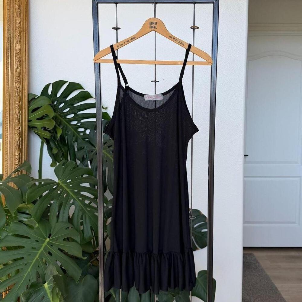 Vintage pretty angel black slip dress